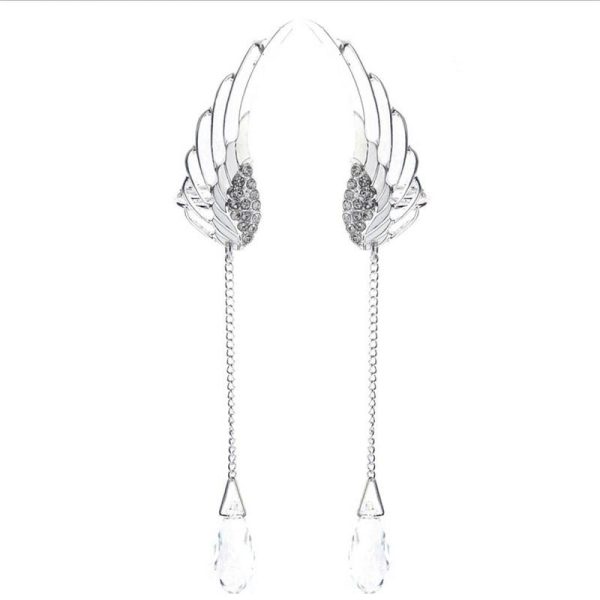 Angel Wing Drop Earrings Drop Dangle Ear Stud For Women Online now - Image 2