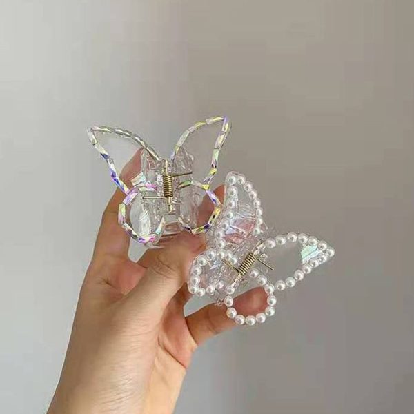 Transparent Butterfly Hair Claws Hairpin Cute Transparent Acrylic Clip For Cheap