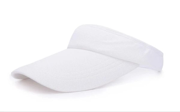 Adjustable Sun Sports Solid Color Cap Striped Golf Tennis Visor Hat Sale - Image 5