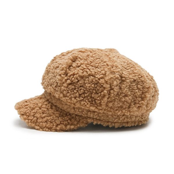 Women s Lamb Wool Baseball Cap Autumn and Winter Painter Cap Sale - Image 3