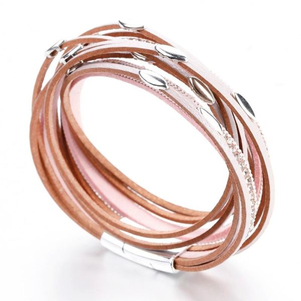 Leather Multi Layer Wrap Bracelets Hot on Sale - Image 3