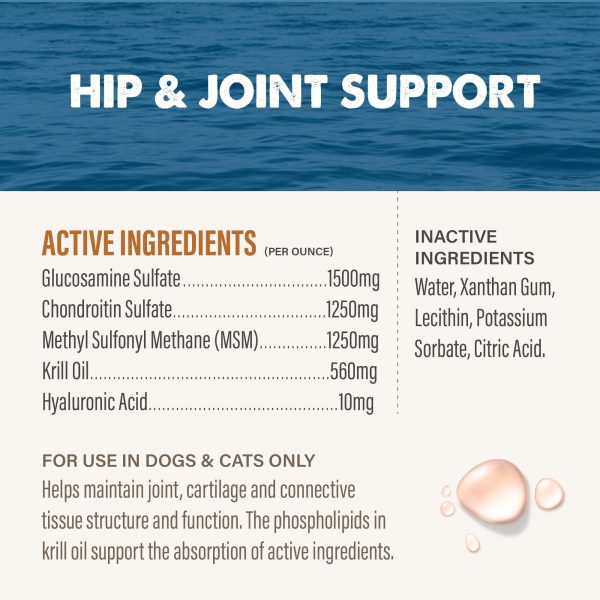 Grizzly Pet Products Hip and Joint Liquid Supplement for Dogs Hot on Sale - Image 3