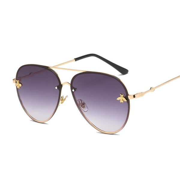 Vintage Gradient Aviation Sunglasses Woman Fashion Sun Glasses Supply