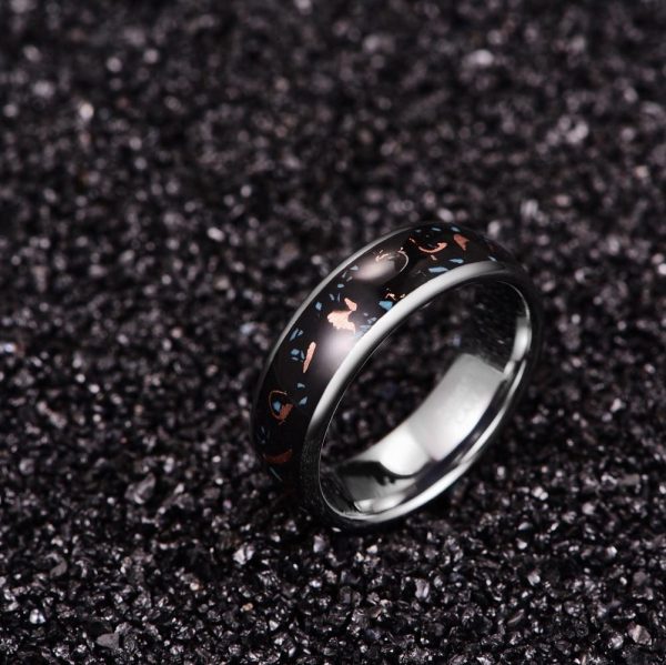 Rhodium Plated Retro Copper Shavings Ring For Sale - Image 2
