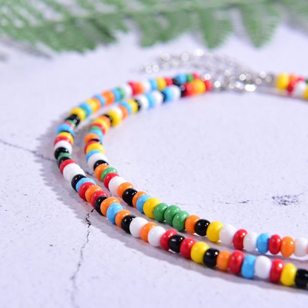 Women Seed Beads Love Necklace Sets Choker Multilayer Women Necklace For Cheap - Image 4