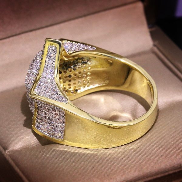Star Pentagram Ring with Zircon Stone Fashion Jewelry for Women Hot on Sale - Image 4
