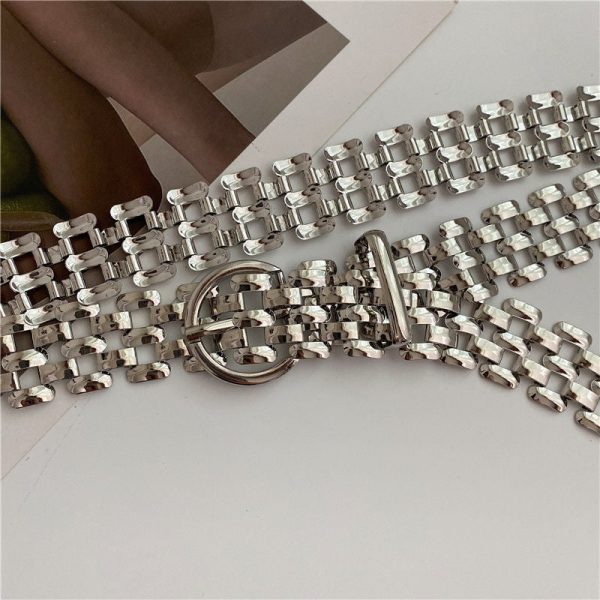 Waist Chain Elegant Silver Metal Chain Strap Pin Buckle Waist Chain Supply - Image 2
