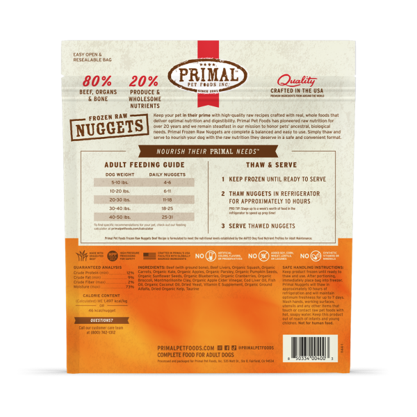 Primal Raw Frozen Beef Formula For Dogs Sale - Image 2
