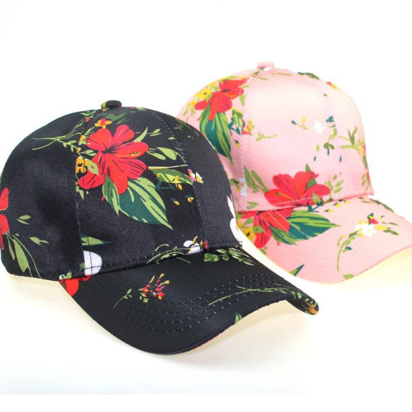 3D Flower Printed Baseball Caps Women Tie-Dyed Adjustable Casual Hat Sale - Image 4