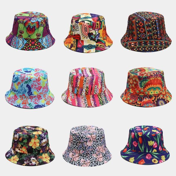 Vintage Bucket Hat Women Summer Sun Hats Reversible Fisherman Hat Cheap