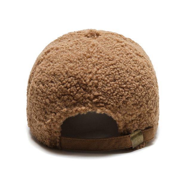 Trendy Streetwear Solid Windproof Wool Teddy Baseball Hats For Women Discount - Image 4