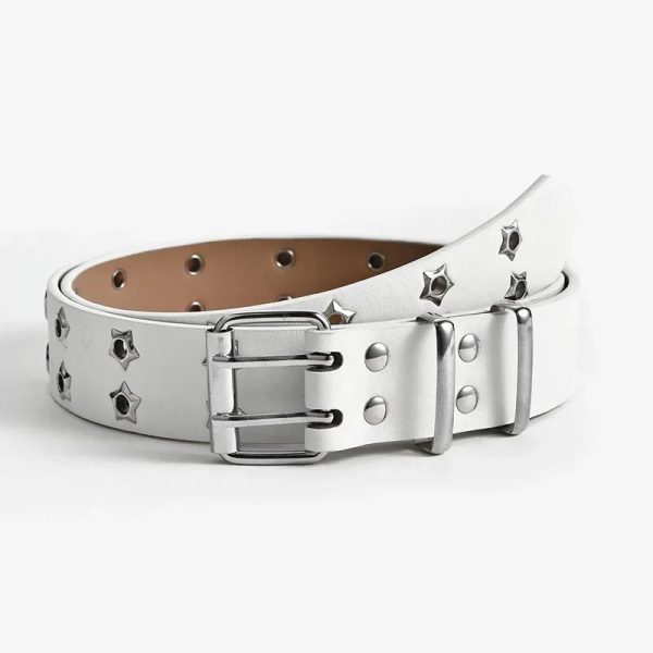 Punk Style Chain Belt Adjustable Hollow Star Double Metal Buckle Fashion - Image 5
