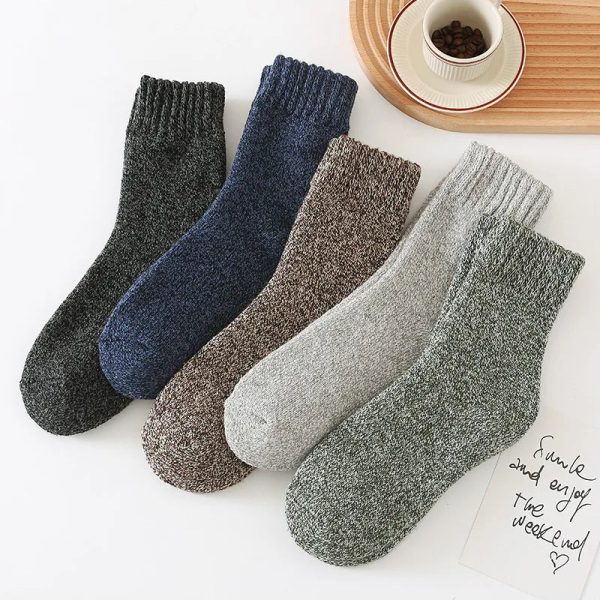 5 Pairs Winter Warm Super Thick Wool Cashmere Unisex Socks Hot on Sale