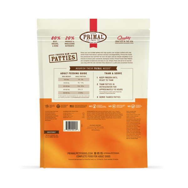 Primal Raw Frozen Beef Formula For Dogs Sale - Image 4