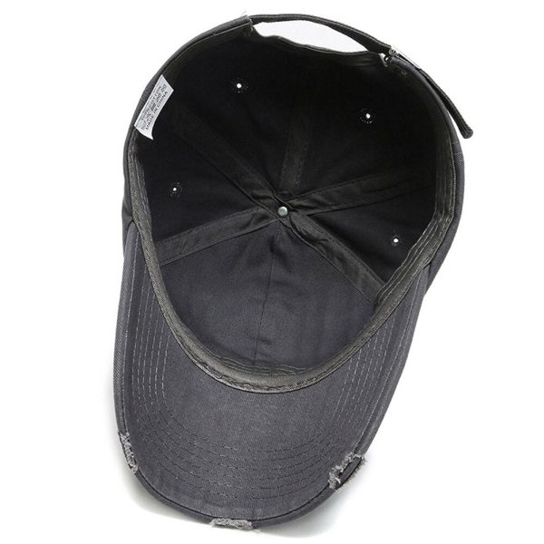 Winter Women Men Caps Yellow Purple Worn Hole Hip Hop Baseball Cap Online Sale - Image 5