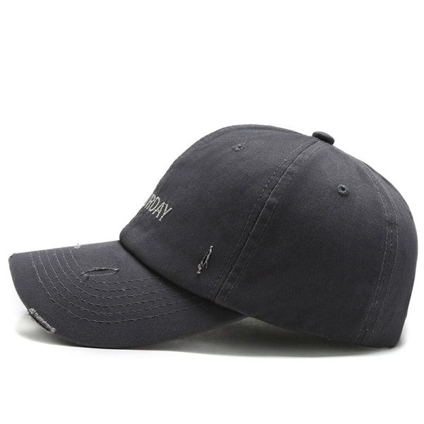 Winter Women Men Caps Yellow Purple Worn Hole Hip Hop Baseball Cap Online Sale - Image 2