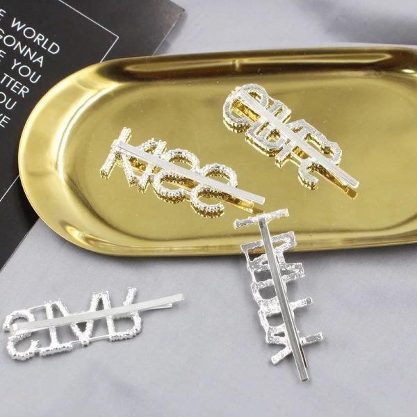Bling Letter Hairpins Online Hot Sale - Image 4