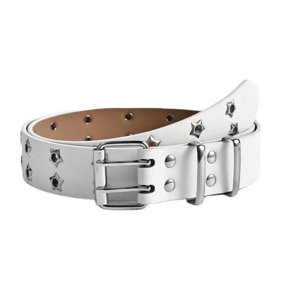 Punk Style Chain Belt Adjustable Hollow Star Double Metal Buckle Fashion - Image 4