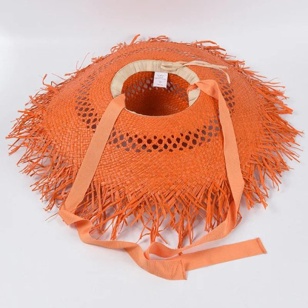 Wide Brim Hollow Breathable Raffia Straw Beach Summer Hat For Women Online Hot Sale - Image 2