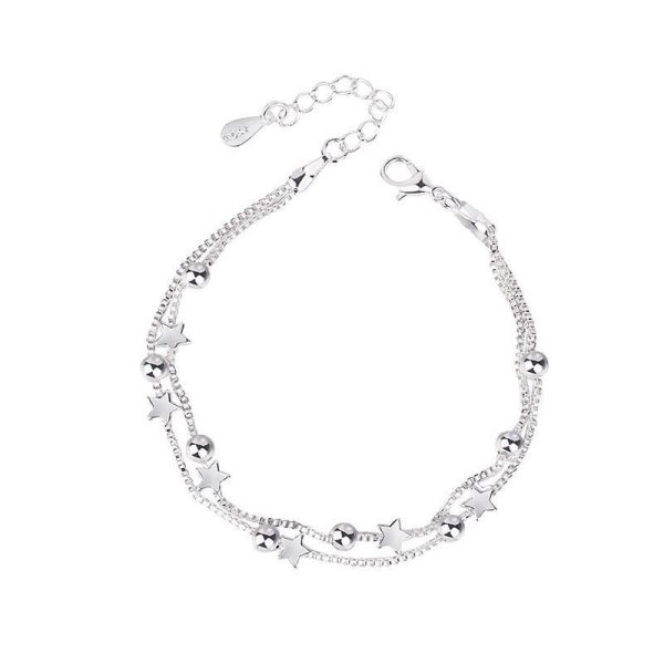 Double Layers Stars Beads Bracelet on Sale