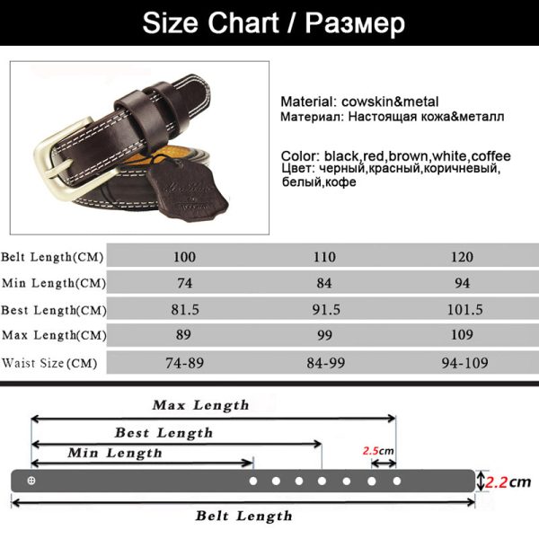 Genuine Leather Belts for Women Decorative Simple Waist Belt Sale - Image 4