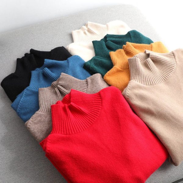 Splitside Oversize Thick Sweater Women Turtleneck Sweater Pullover on Sale - Image 3