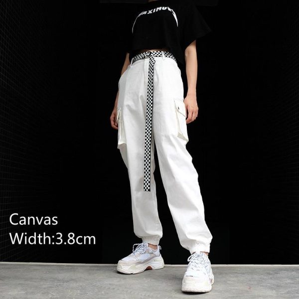 Plaid Checkered Belt Hot on Sale - Image 2