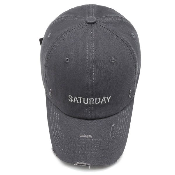 Winter Women Men Caps Yellow Purple Worn Hole Hip Hop Baseball Cap Online Sale - Image 4