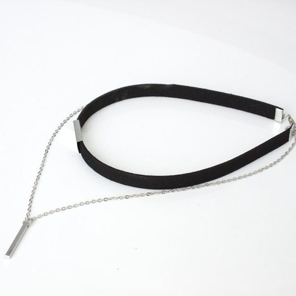 Chain Choker Necklace For Women Strip Rope Choker For Cheap - Image 3