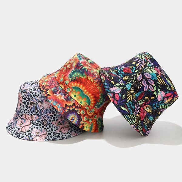 Vintage Bucket Hat Women Summer Sun Hats Reversible Fisherman Hat Cheap - Image 2