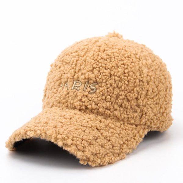 Baseball Cap For Women Paris Letter Hip Hop Cap Faux Mohair Velvet Hat For Cheap - Image 2