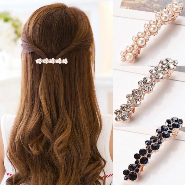 Crystal Pearl Hair Clip For Sale
