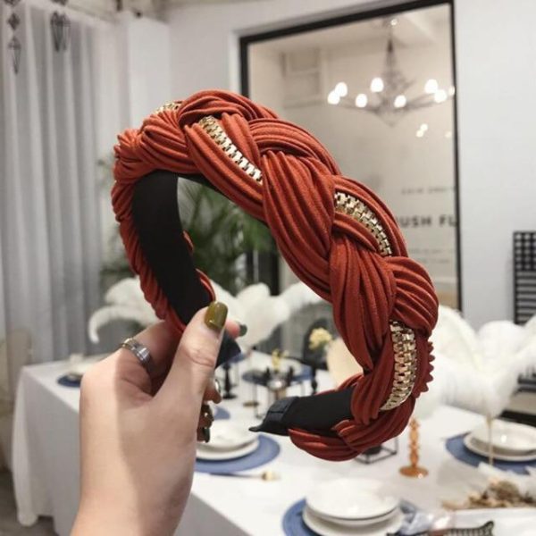 Cross Knot Braid Headband on Sale - Image 3