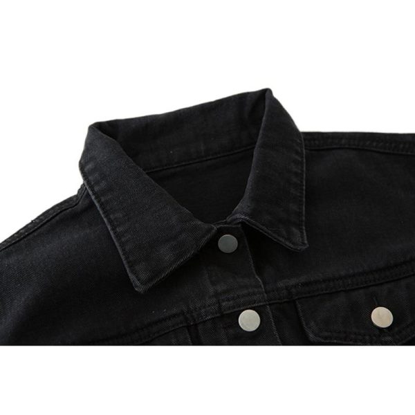 Cropped Denim Jacket For Sale