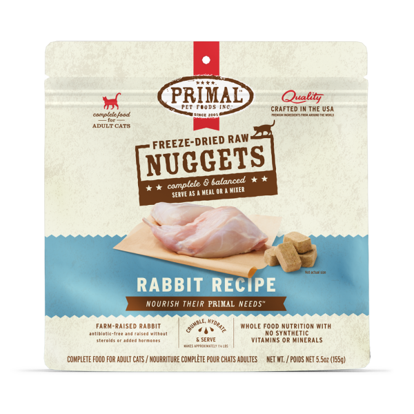 Primal Freeze Dried Nuggets Grain Free Rabbit Formula Cat Food For Cheap