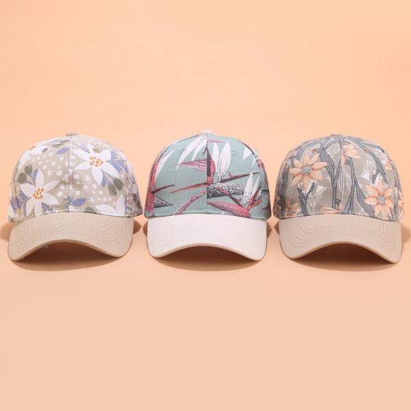 Baseball Cap Women Flower Embroidery Sun Hats Adjustable Snapback For Discount - Image 5