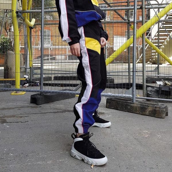High Waist Patchwork Cargo Pants Hot on Sale - Image 2