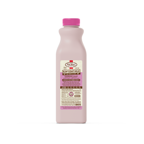 Primal Cranberry Blast Raw Frozen Goat Milk Bowl Booster for Cats and Dogs Discount
