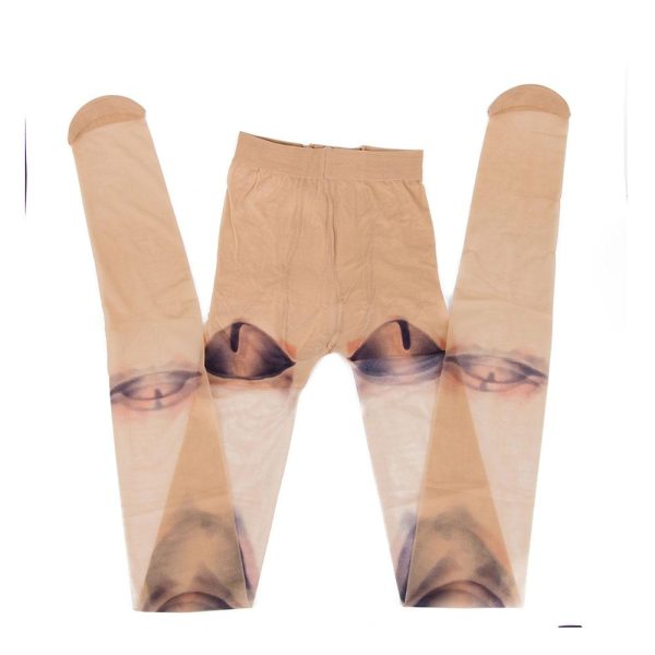 Women Tights Gothic Retro Tights Joint Style Tattoo Print Stockings For Cheap - Image 4