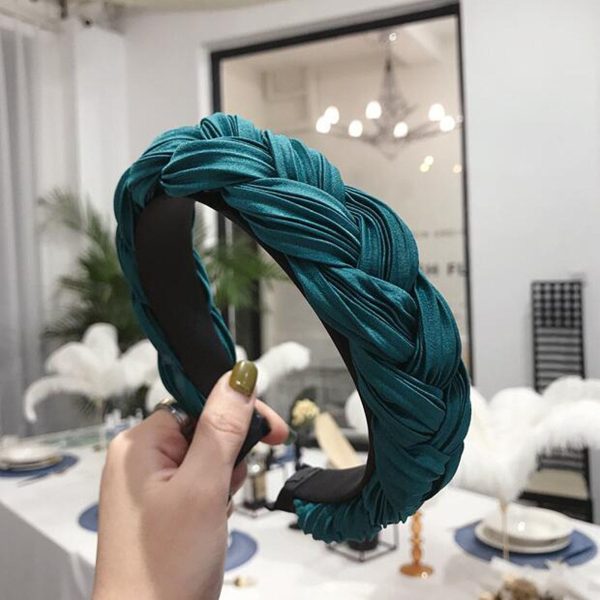 Cross Knot Braid Headband Headwear Wide Side Hair Accessories Supply - Image 5