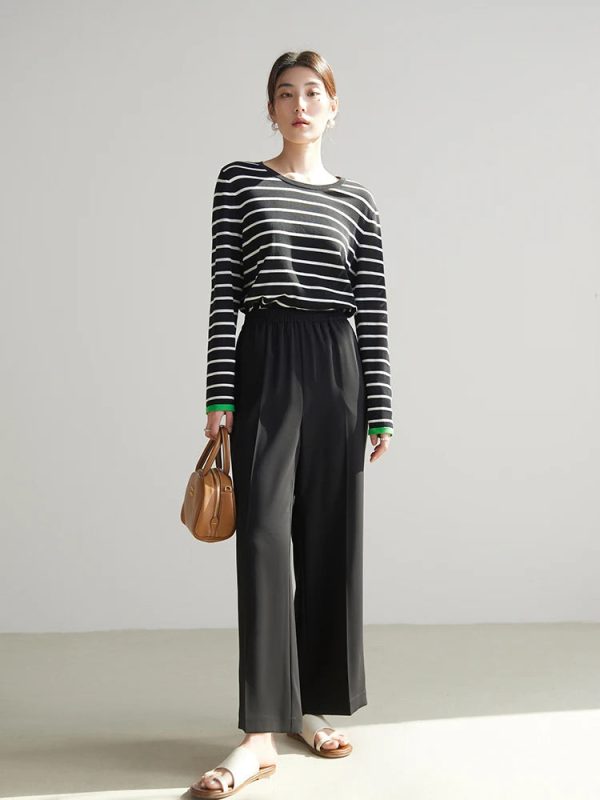 Simple Commuting Style Versatile Straight Casual Pants for Women For Cheap - Image 4