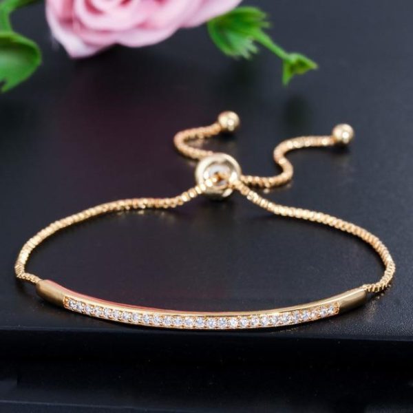 Adjustable Bracelet Bangle for Women Bar Slider Brilliant Jewelry Discount - Image 3