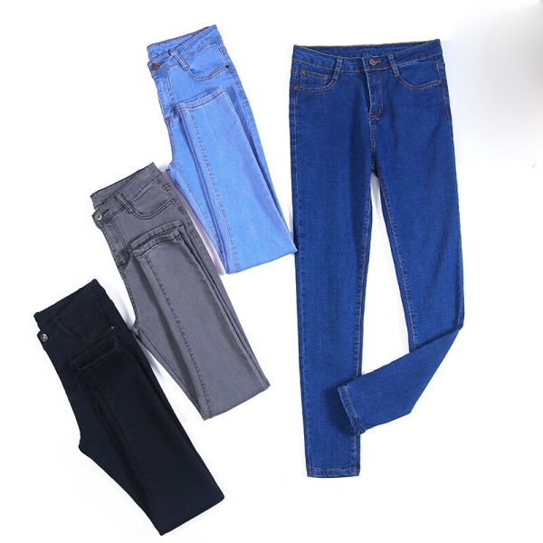High Waist Jeans Women Skinny Jeans Woman Pencil Pants Elastic Pants Online now - Image 4
