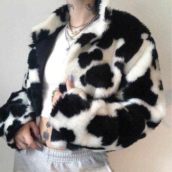 Faux Fur Coat Long Sleeve Women Cardigan Jackets Warm Faux Fur Jacket Online now