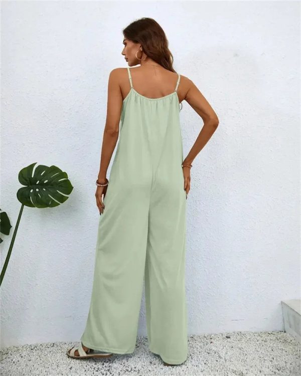 Digital Printing Color Gradient Sleeveless Casual Baggy Jumpsuit Online - Image 4