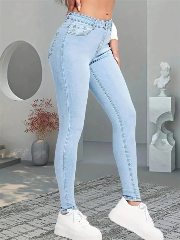 Skinny Jeans Lady Slim Fit Pencil Jeans Girls Leggings Straight Denim Hot on Sale - Image 3