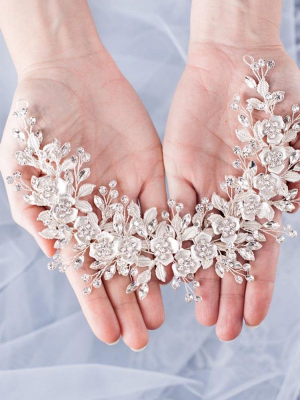 Bridal Flower Headband Prom Tiara Wedding Hair Accessories Headdress For Discount - Image 3