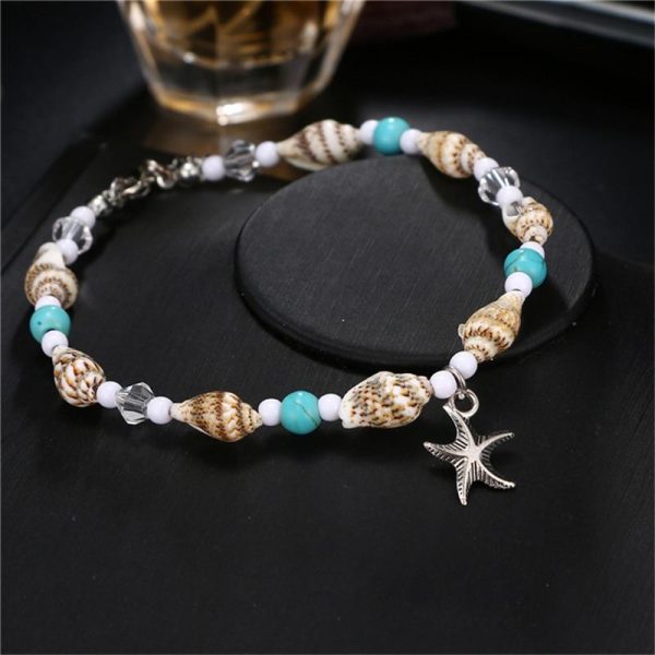 Starfish Beads Anklets For Women Beach Anklet Bohemian Foot Chain Online now - Image 2