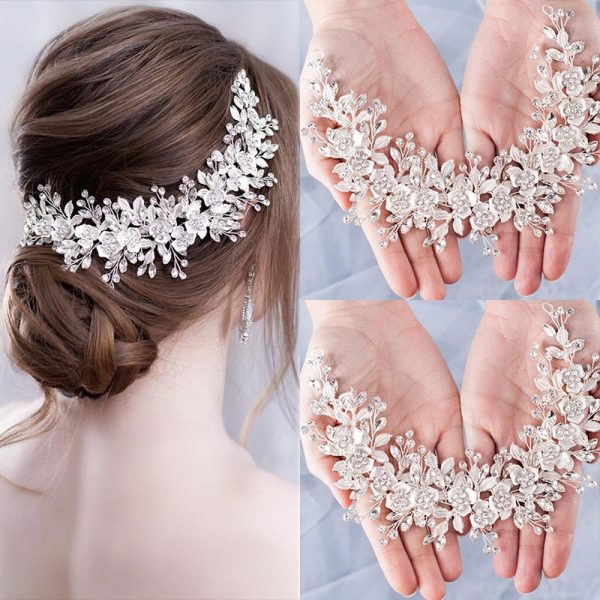 Bridal Flower Headband Prom Tiara Wedding Hair Accessories Headdress For Discount