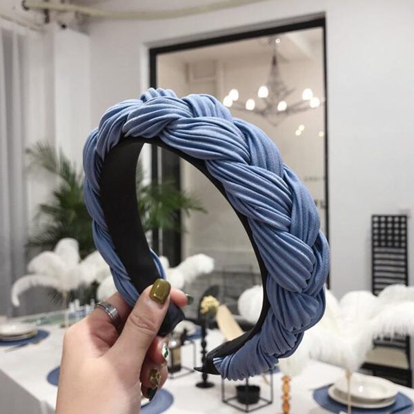 Cross Knot Braid Headband Headwear Wide Side Hair Accessories Supply - Image 4